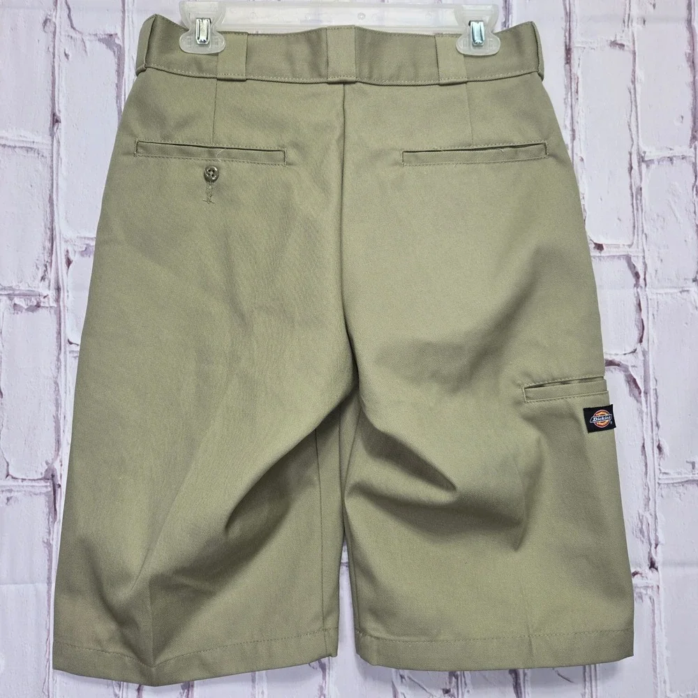 Dickies Shorts Khaki Relaxed Fit Multi-Pocket Workwear Chino Mens 30
